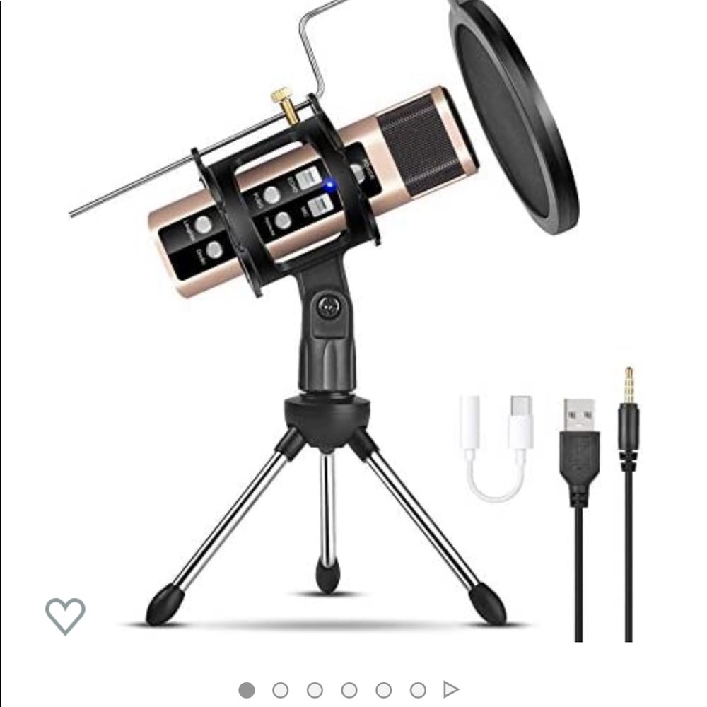 REMALL Voice Changer Microphone Podcast,Computer Microphone Live Streaming Phone
